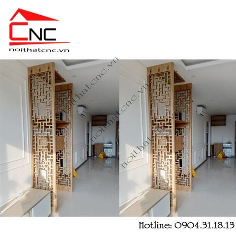  Thi công vách cnc phòng thờ - 895 