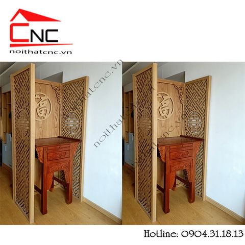  Thi công vách ngăn cnc phòng thờ - 779 