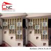 Thi công vách cnc kết hợp lam gỗ cầu thang - 534