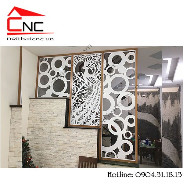 Thi công vách ngăn cnc cầu thang - 754