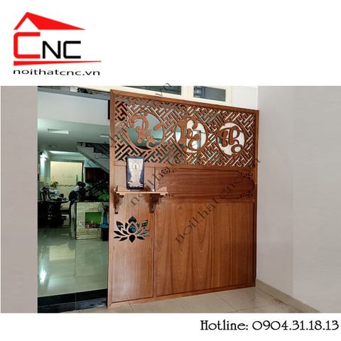  Thi công vách ngăn cnc phòng thờ phúc lộc thọ - 654 