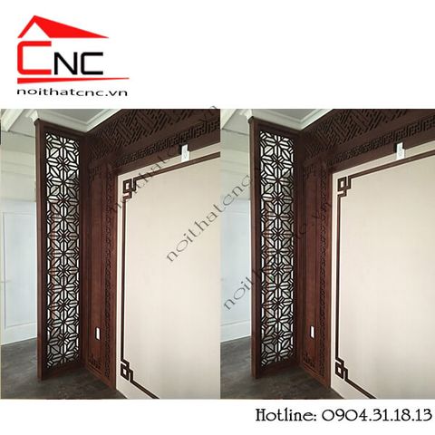  Thi công vách ngăn cnc phòng thờ - 734 