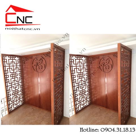  Thi công vách ngăn cnc phòng thờ - 735 