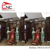 Thi công vách ngăn cnc phòng thờ hoa sen - 723