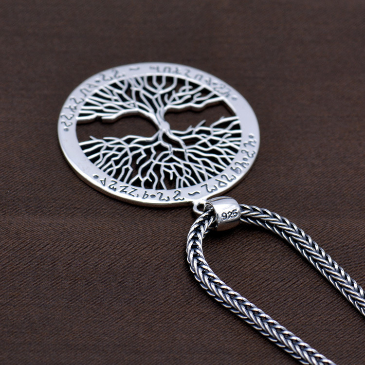  Mặt Dây Bạc Tròn Tree of Life - MB216 