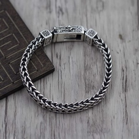  Lắc Tay Bạc Thái Chrome Hearts - LB047 