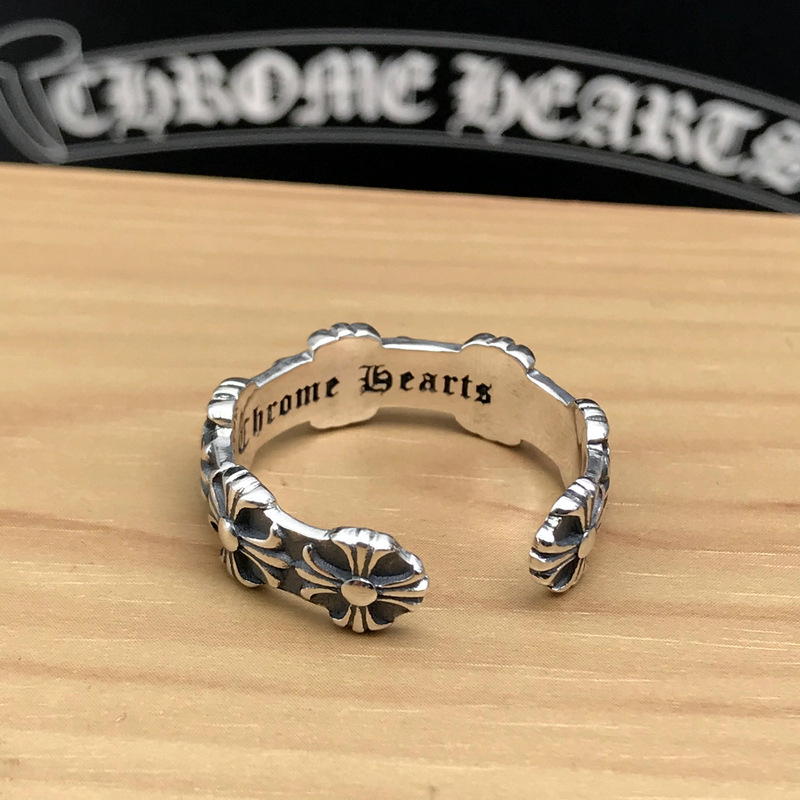  Nhẫn Bạc Chrome Hearts Hoa Cộng  - NB612 