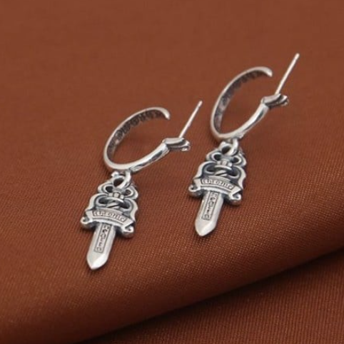  Khuyên Bạc Chrome Hearts Kiếm - KB029 - (1 chiếc) 