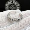 Nhẫn Bạc Chrome Hearts Viền Hoa Cộng - NB443