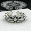 Nhẫn Bạc Chrome Hearts Hoa Cộng Nhỏ - NB505