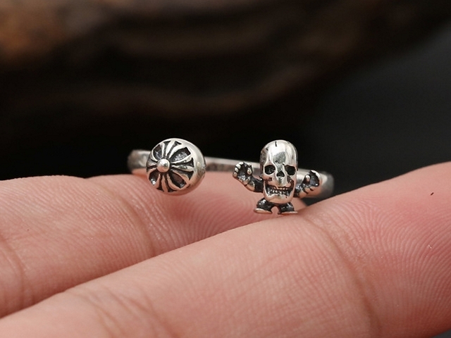  Nhẫn Bạc Chrome Hearts Đầu Lâu - NB176 