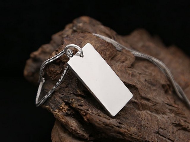  Mặt Dây Bạc Dogtag Trơn - MB187 