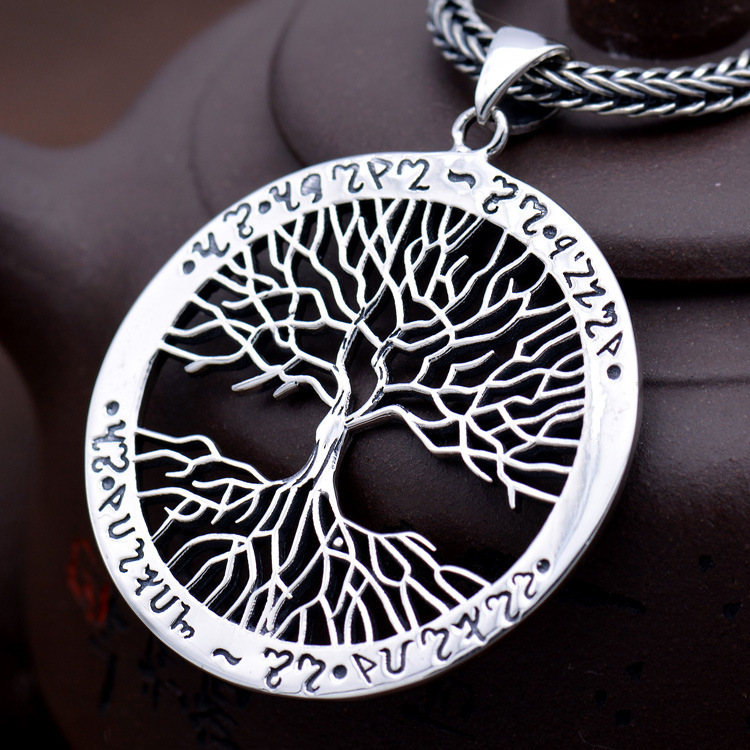 Mặt Dây Bạc Tròn Tree of Life - MB216