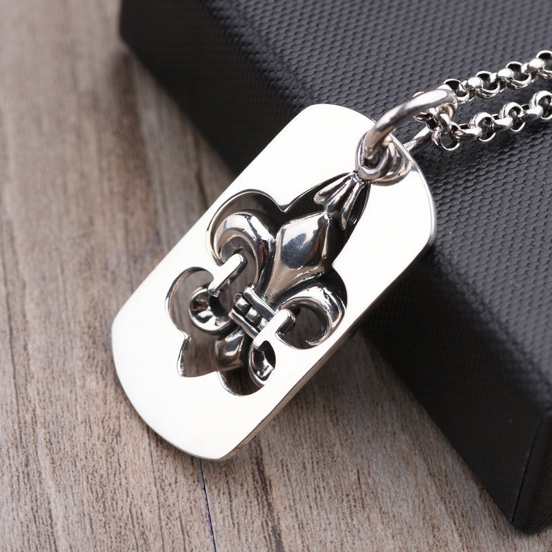  Mặt Dây Bạc Thái Chrome Hearts Hoa Iris - MB357 