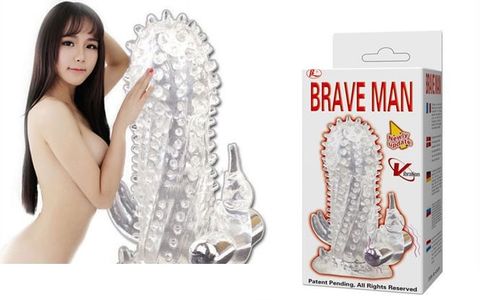 bao cao su đôn dên brave man baile có gai rung đầu kích thích nữ cực phê