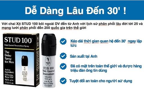 Chai xịt stud 100 chính hãng mua ở đâu