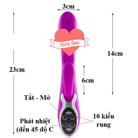 Chim giả pretty love gắn tai thỏ silicon rung tỏa nhiệt