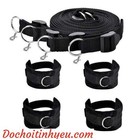 Bộ dây dụng cụ bdsm trói chân tay 4 góc giường