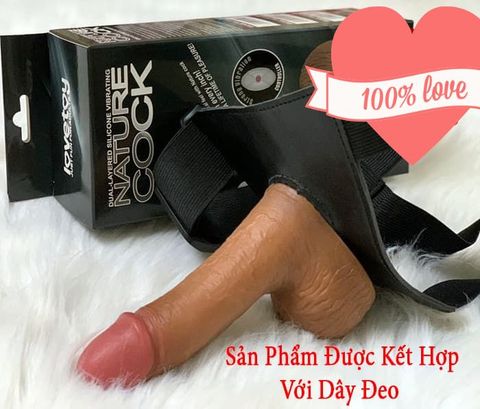 Dương Vật Giả Có Dây Đeo Màu Da Đặc Ruột Cho Les