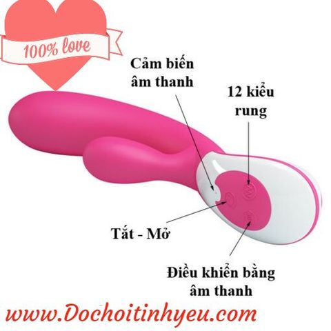 Dương vật giả pretty love silicon rung theo âm thanh