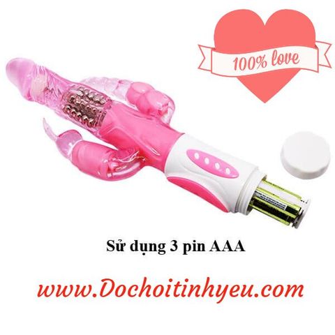 Sextoy cho nữ dương vật giả bunny 3 trong 1 chiến binh bão tố