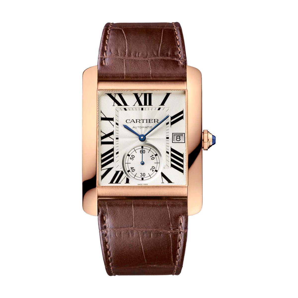 Cartier Tank MC Large Model Pink Gold Leather