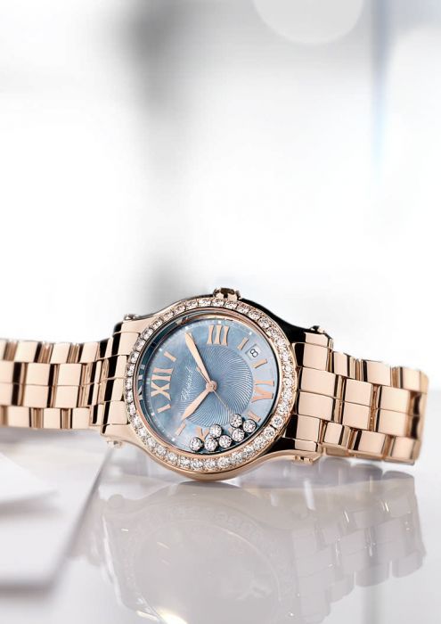 Chopard Happy Sport Automatic Diamond Rose Gold Bracelet Blue MOP Dial 36mm