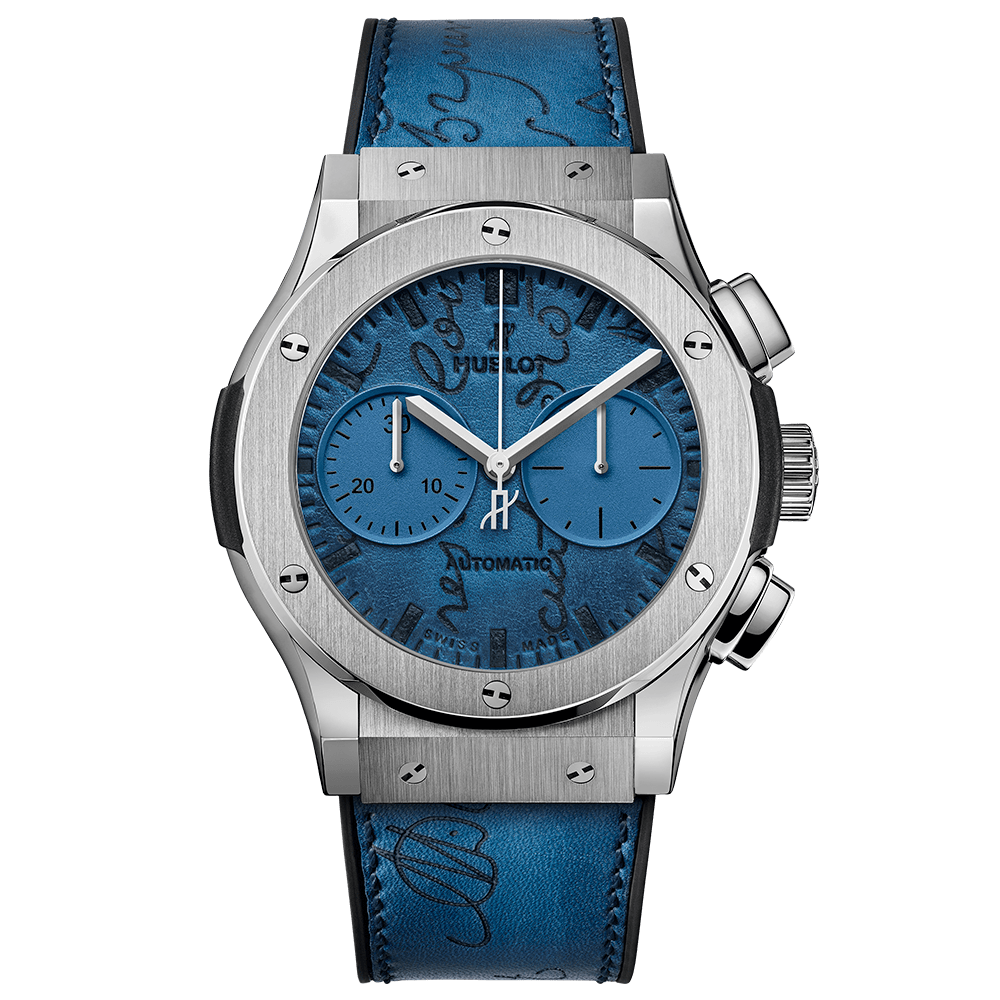 Hublot Classic Fusion Chronograph Berluti Scritto Ocean Blue
