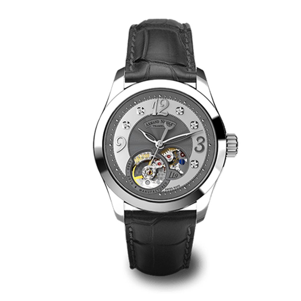 Đồng hồ nữ Armand Nicolet LL9 Steel 316L with Black Alligator Strap Ladies Watch 34mm