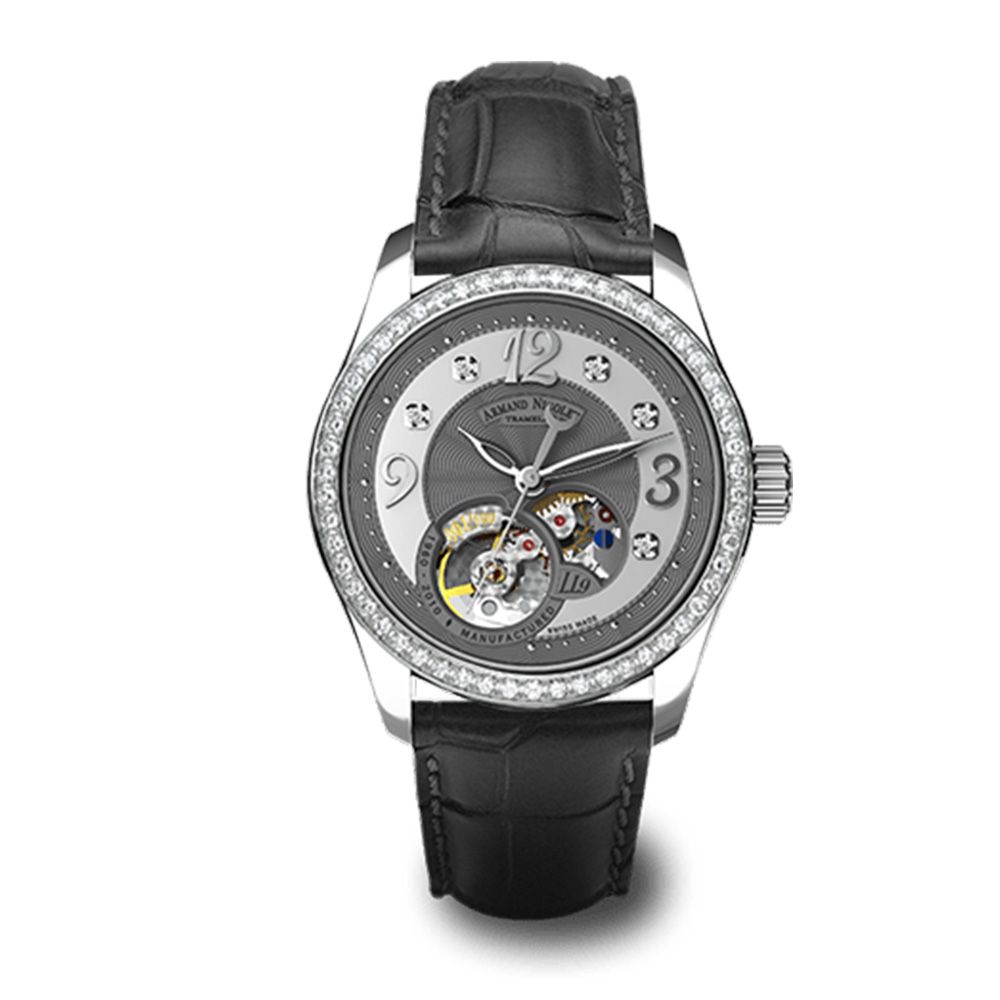 Đồng hồ nữ Armand Nicolet LL9 Steel 316L case with Grey Alligator Strap Ladies Watch 34mm
