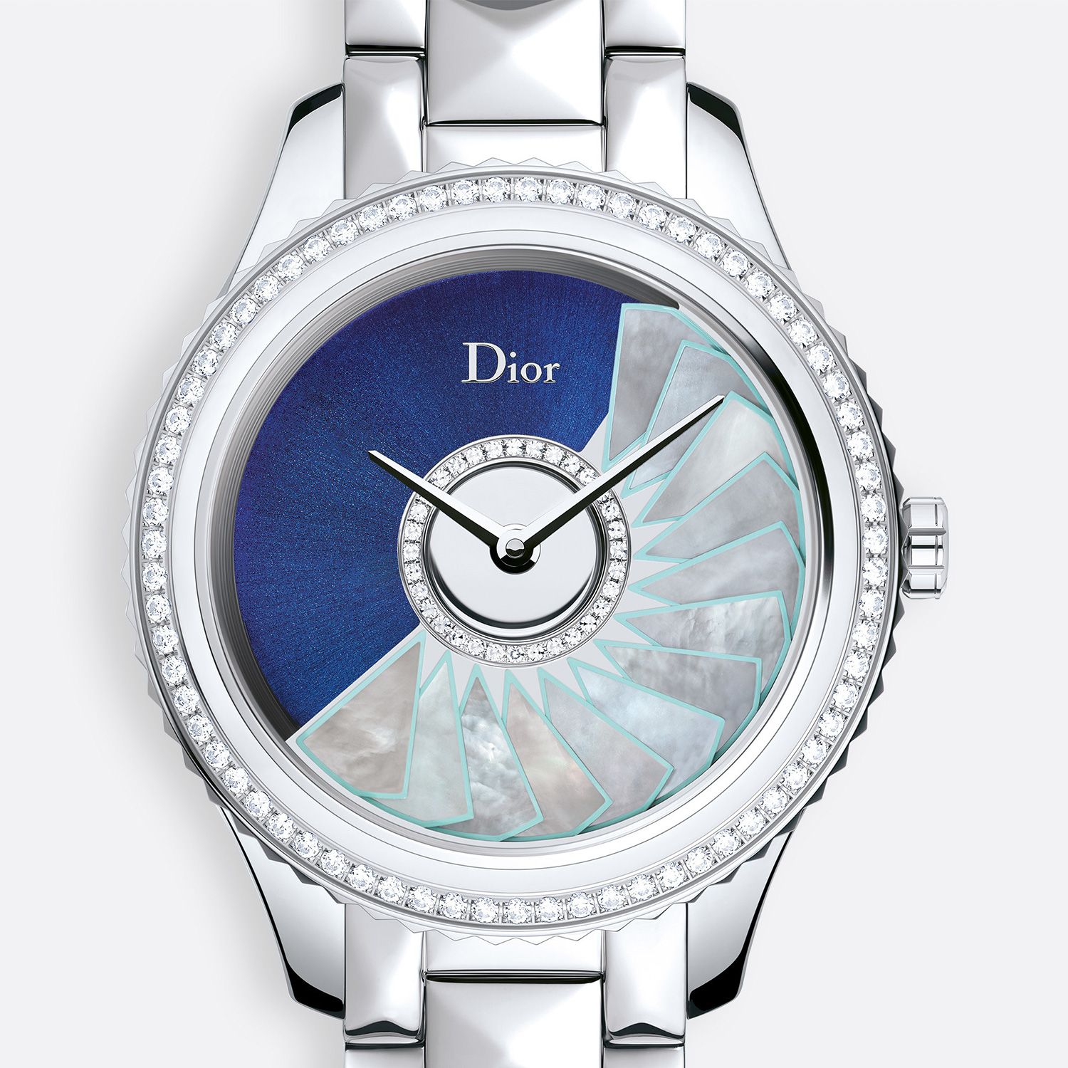 Đồng hồ nữ Dior Grand Bal plissé soleil Blue Dial Steel Ø 36mm