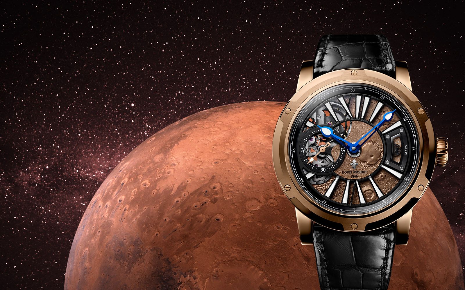 Louis Moinet Mars Rose Gold Limited Edition 43mm