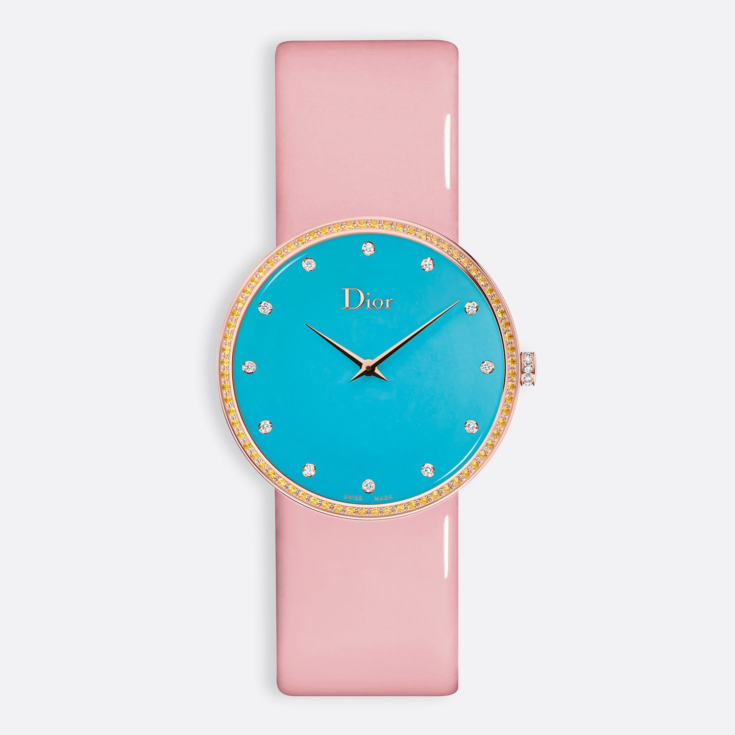 Đồng hồ nữ La D de Dior Rose Gold Turquoise Dial Ø 38mm