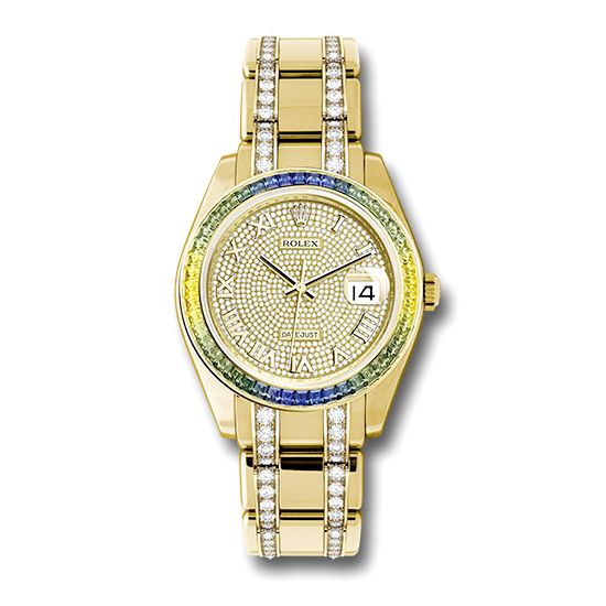 Rolex Pearlmaster 39mm Yellow Gold, Diamond and Sapphire 86348SABLV DPDB