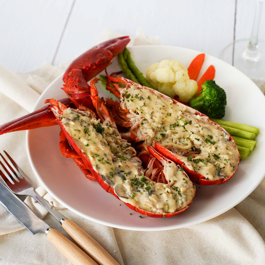 Tôm Hùm Alaska Sống Sốt Nấm Măng Tây (Live Lobster)
