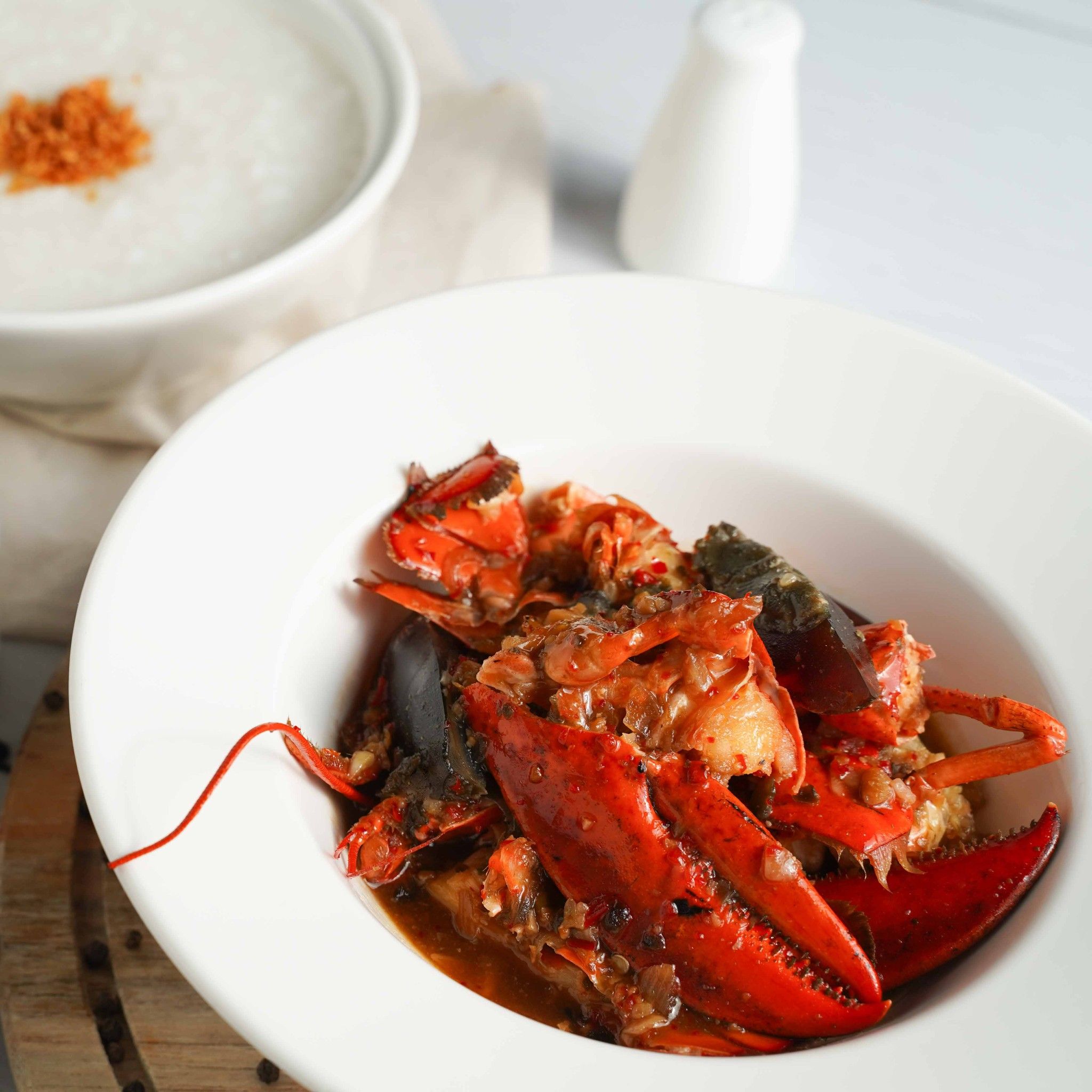 Cháo Tôm Hùm Alaska Sốt Trứng Bách Thảo (Cook Lobster)