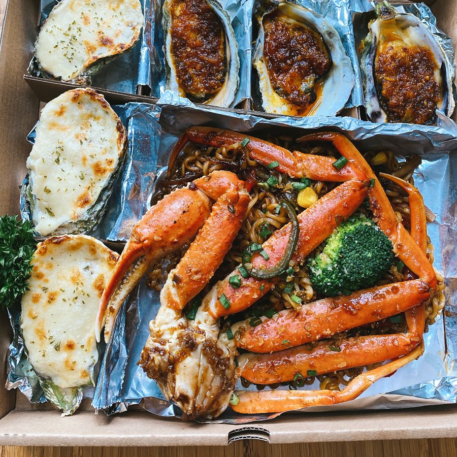 HỘP MIX HÀU SỮA PHÁP & MÌ CUA TUYẾT