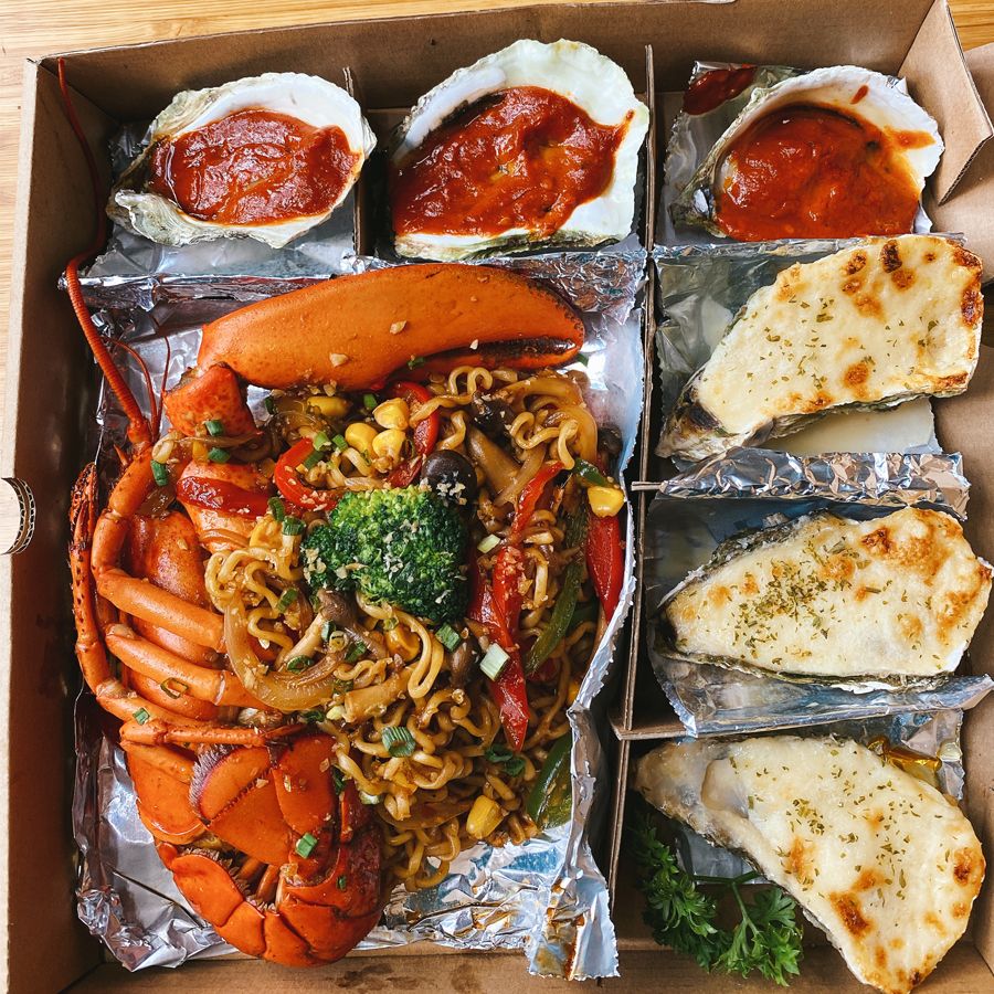 HỘP MIX HÀU SỮA PHÁP & MÌ TÔM HÙM ALASKA