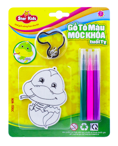  Bộ Gỗ Tô Màu Móc Khóa Tuổi Tỵ (K-231/6) 