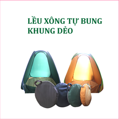 LỀU XÔNG HƠI TỰ BUNG KHUNG THÉP