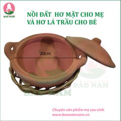 NỒI ĐẤT HƠ LÁ TRẦU CHO BÉ