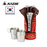 Set 6 Cốc Du Lịch Kèm Túi Kazmi Stainless K4T3K004