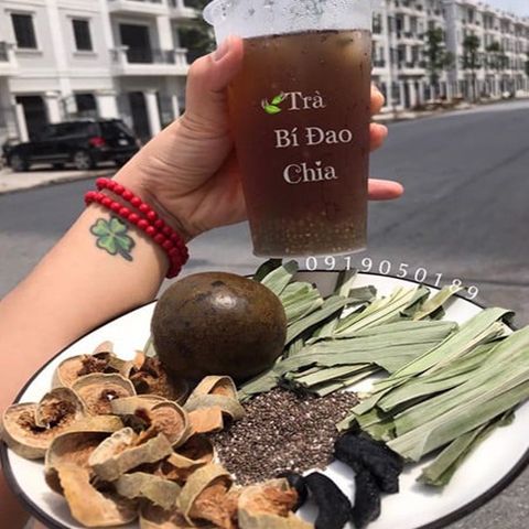  Trà sâm bí đao hạt chia giảm cân (Winter melon tea) 