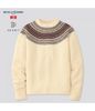 Áo len lông cừu nữ 3D KNIT JACQUARD SWEATER UNIQLO 432087