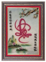 Tranh Đá Quý Chữ Lộc 02 ( KT: 50 x 70 )