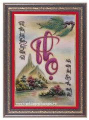 Tranh Đá Quý Chữ Thọ - 02 ( KT: 30 x 40 )