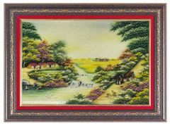 Tranh đá quý Làng Quê - 14 ( KT: 35 x 50 )