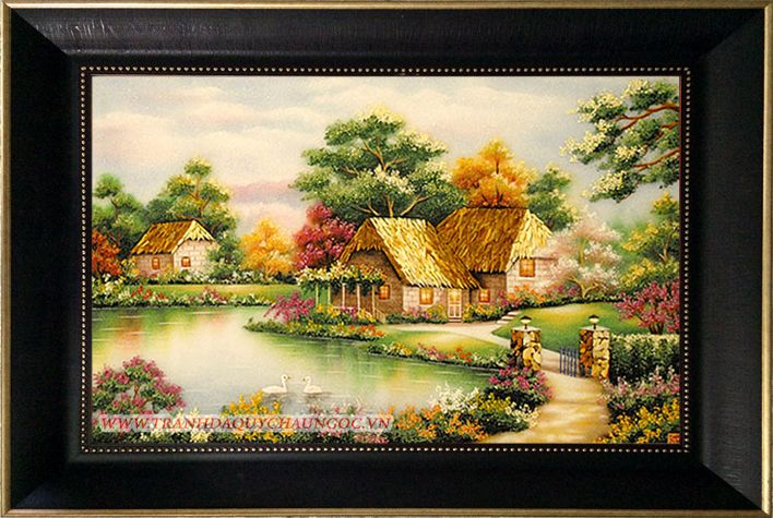 Tranh đá quý Phong Cảnh Nước Ngoài - 10 ( KT: 50 x 70 )