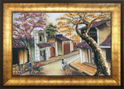 Tranh đá quý Phố cổ Hà Nội - 05 ( KT: 50 x 70 )