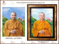 Tranh đá quý chân dung Sư Thầy